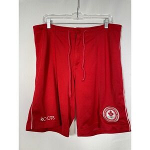 Roots Canada Olympic Team Red Drawstring Shorts Women's LARGE
